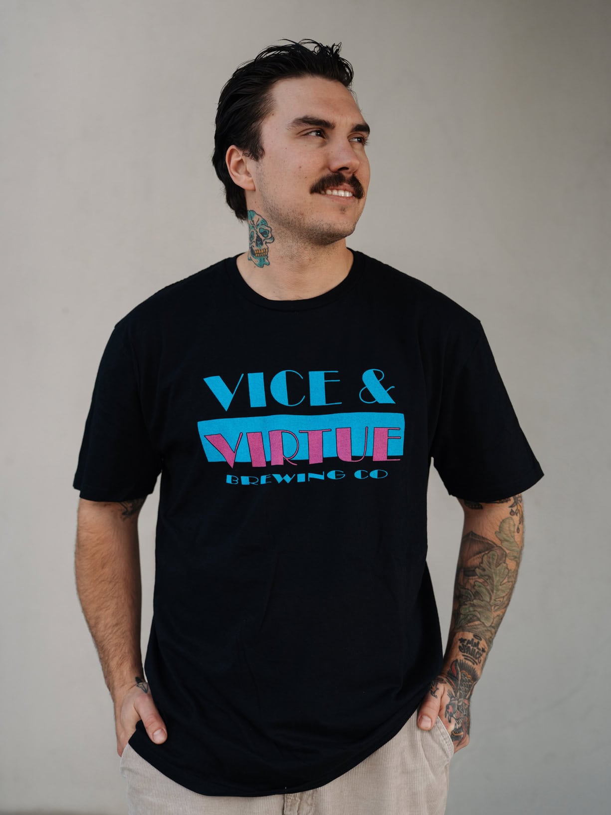 Vice & Virtue Brewing Kelowna Merch - Black T-shirt