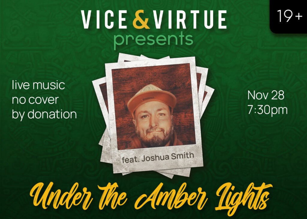 Live Music at Vice & virtue Brewing Kelowna featuring Joshua Smith