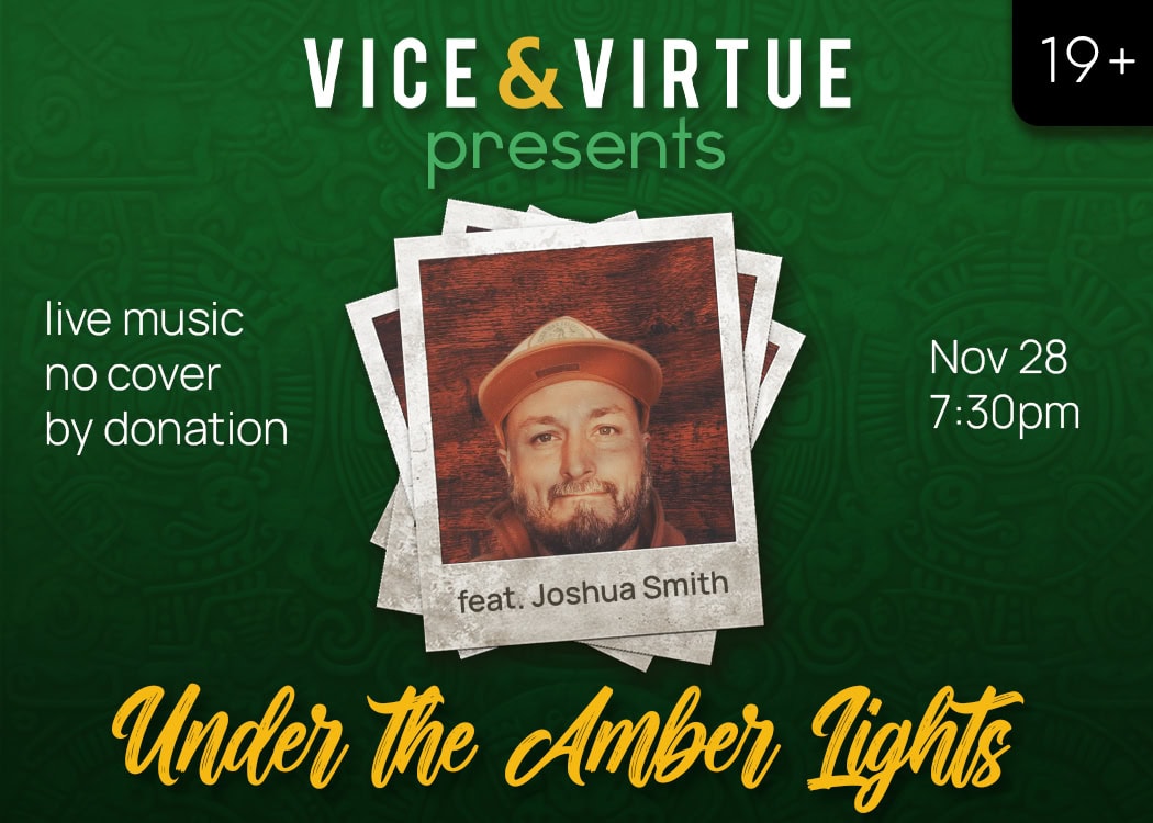 Live Music at Vice & virtue Brewing Kelowna featuring Joshua Smith