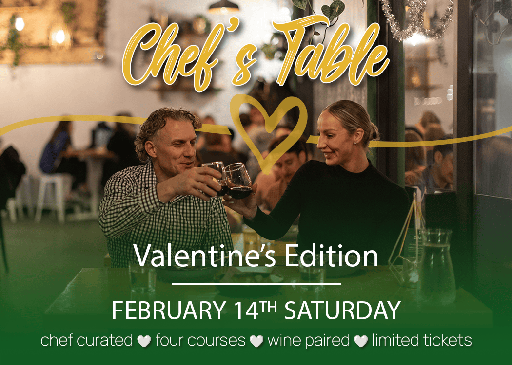 valentines day chef's table at vice & virtue brewing kelowna