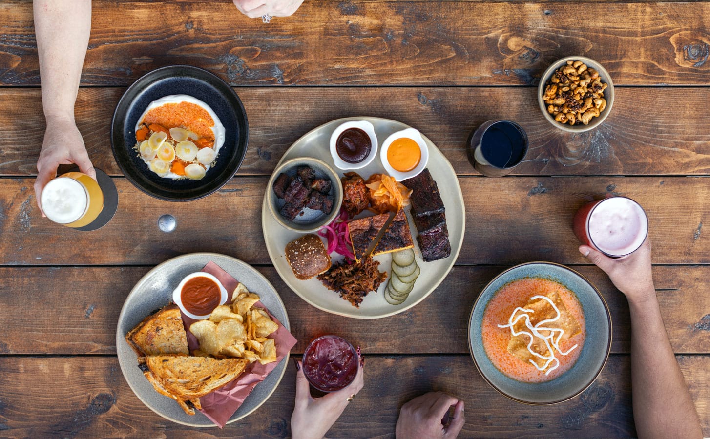 food and drinks at vice & virtue brewing kelowna