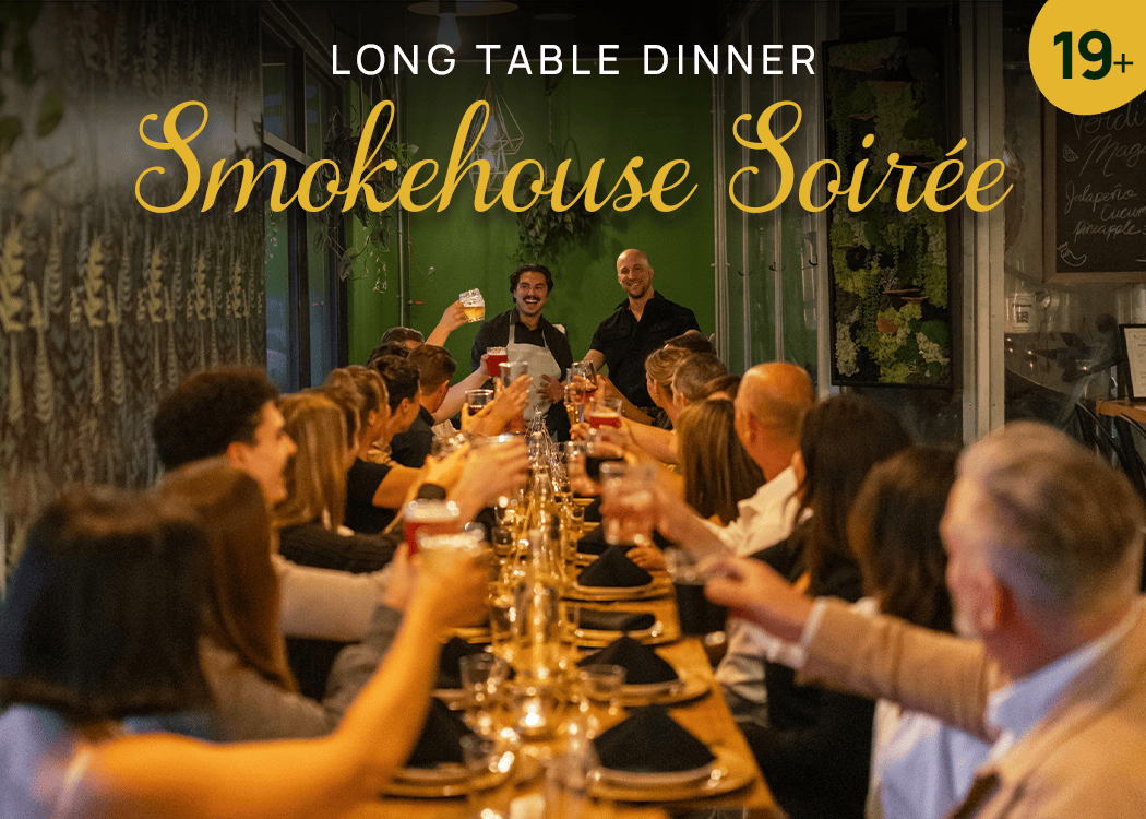 long table dinner at Vice Brewing -smokehouse soiree